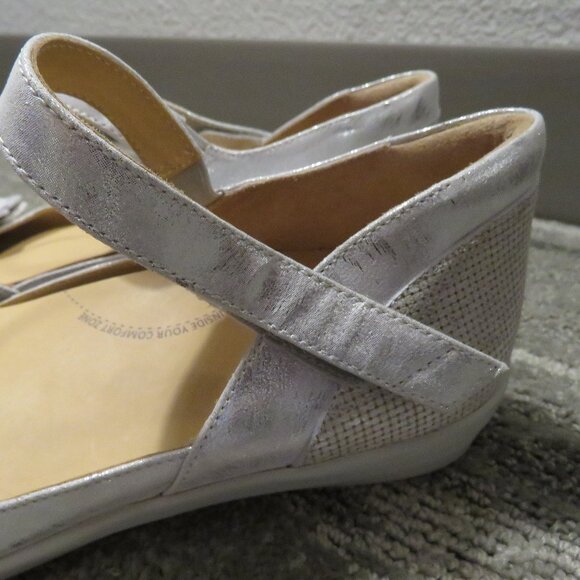 ZIERA Super Support Delta Silver Leaf Rose Comfort Orthotic Sandals Size US 12.5 - Picture 4 of 12